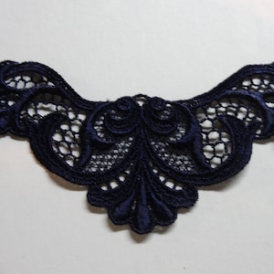 Navy Blue Venise Lace Medallion - Lot of 12
