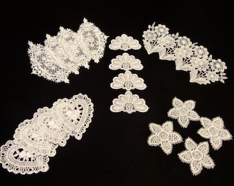 20 Pc Venise Lace Applique Set