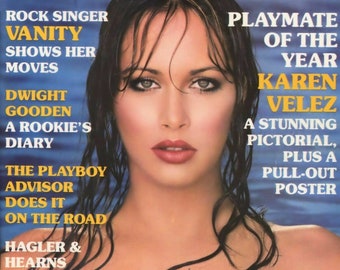 PLAYBOY MAY 1985 Kathy Shower Karen Velez Vanity Boy George Dwight Doc Good...