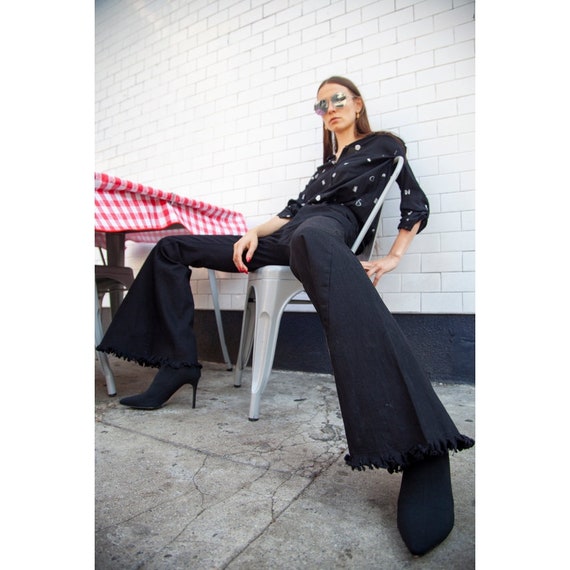 Bell bottom jeans western sale