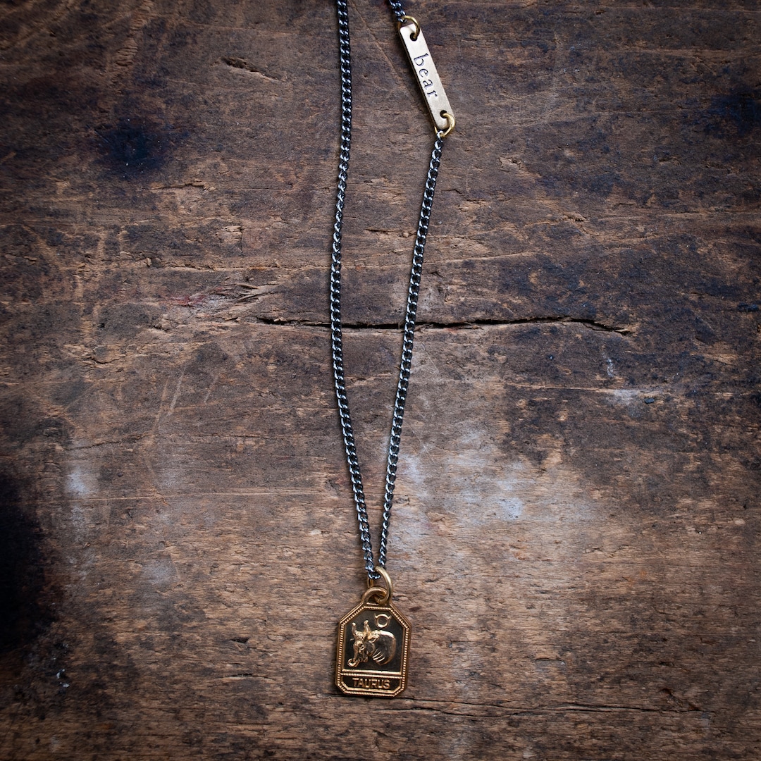 Collar Tauro Collar Zodiaco Collar Horóscopo Collar Zodiaco Etsy España