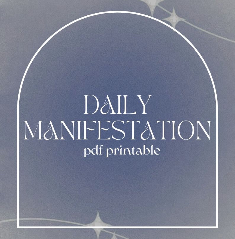 Daily Manifestation Planner, Manifestation Template, Law of Attraction Technique, Digital Printable, 1 Page, PDF File, Gratitude Journal image 2