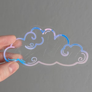 Cloud Suncatcher, Iridescent Window Film, Rainbow Maker, Cloud Window Cling, Holographic Suncatcher, Rainbow Maker