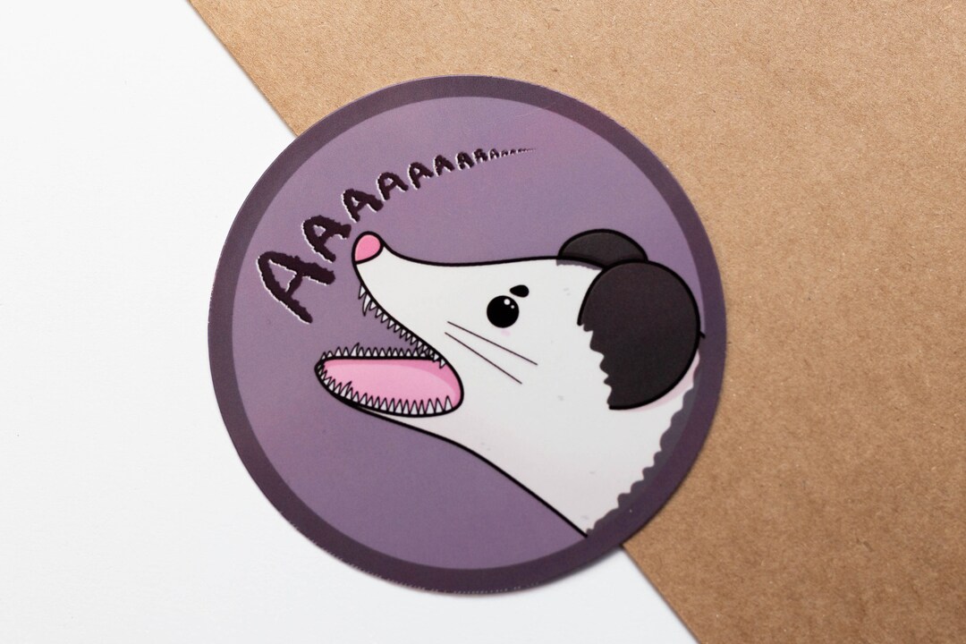 Opossum Sticker, Possum Sticker, Screaming Sticker for Laptop, Funny ...