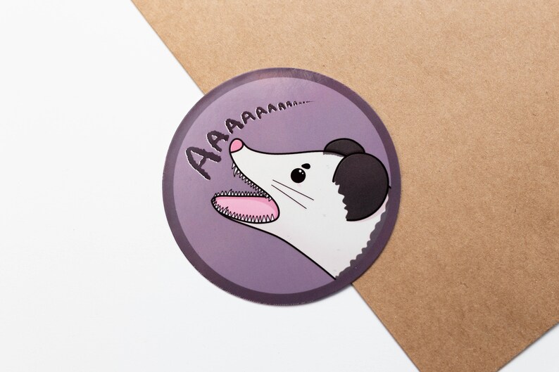Opossum Sticker Possum Sticker Screaming Sticker for Laptop - Etsy