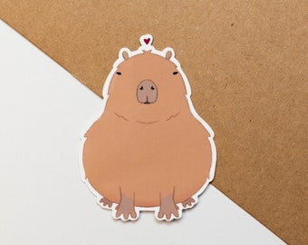 Capybara Sticker, Cute Capybara, Cute Gift for Friend, Capybara Love, Capybara Sticker Vinyl, Capybara