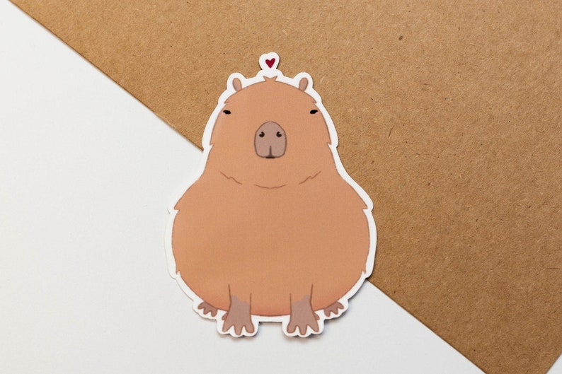 Capybara Sticker Cute Capybara Cute Gift for Friend Etsy