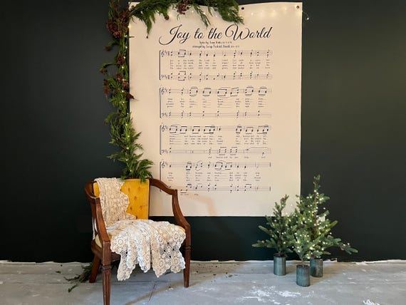 Christmas Backdrops For Photography, Photo Booth Backdrop, Joy To The World Sign,
