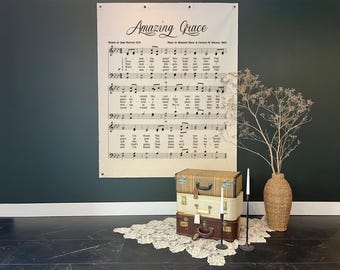 Amazing Grace Canvas Banner – Easter Church Photo Backdrop
