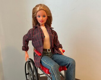 Barbie wheelchair doll top
