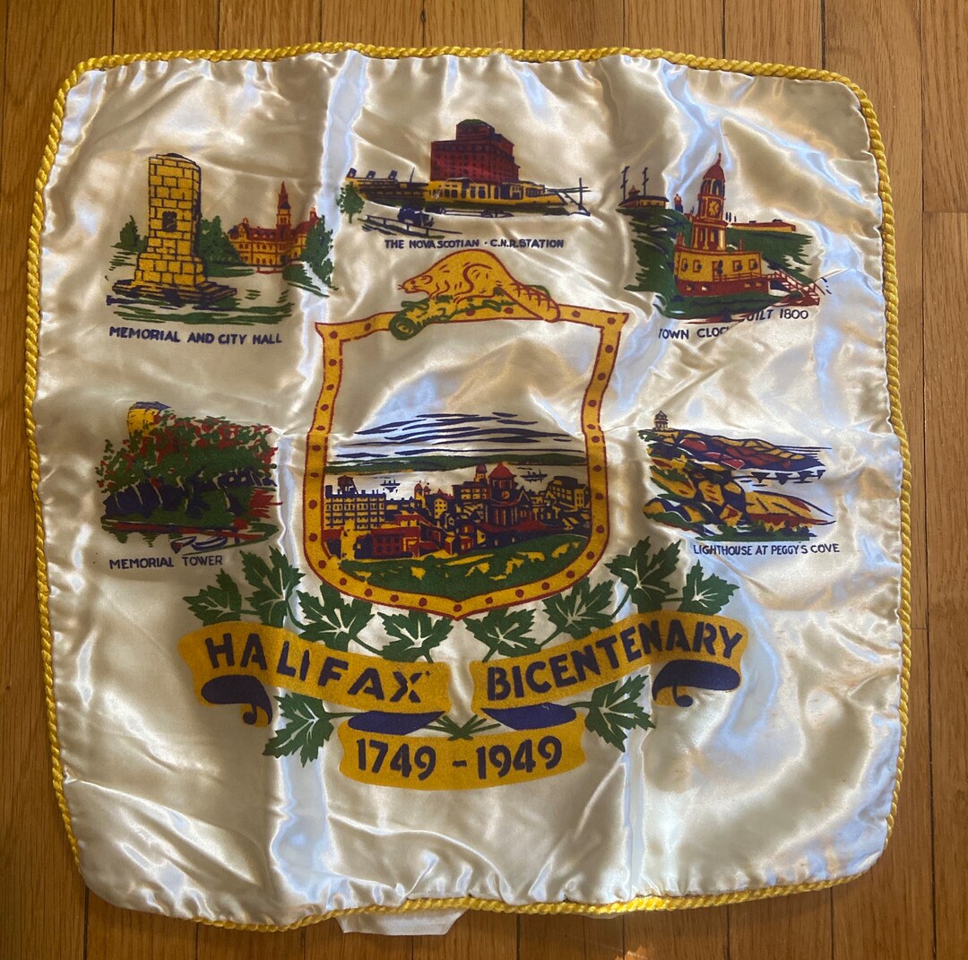 Vintage Commemorating Halifax Bicentennial Pillow Case 17491949 Etsy