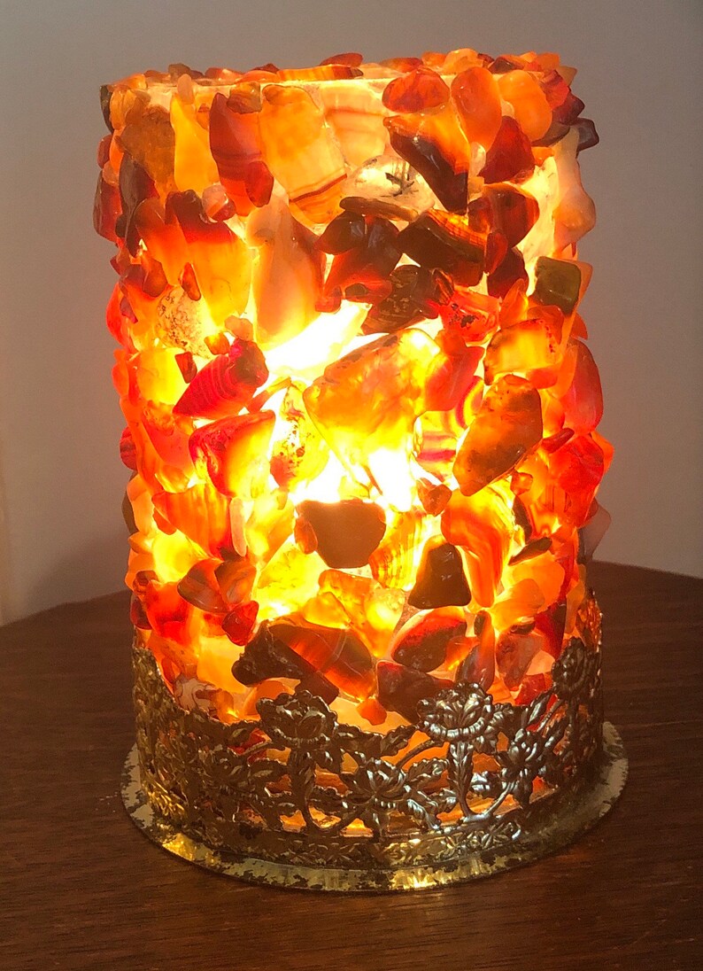 Chunky Glass Cylinder Table Lamp 1940s inspiré par dans Etsy