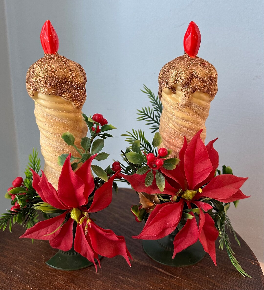 Vintage Plastic Candle Holders Center Piecesmade in Taiwan Etsy