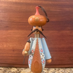 Incense smoker Orientale /Sultan Ore Mountains Traditional Folk Costume Tall Wooden Doll Figurine