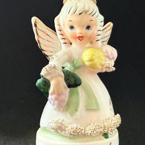 Vintage 1950&#39;s Napco Birthday Girl November Angel Figurine, So Cute!