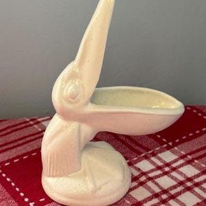 Blue Ridge Pottery, Pelican Small Vintage Ceramic Planter or Trinket Holder, Made in USA, Art Deco