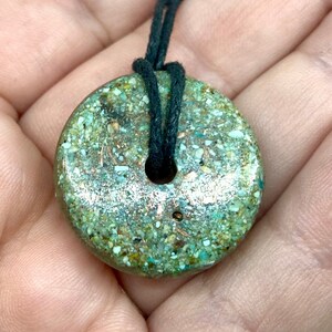 Harz Türkis / Herkimer Diamant Orgonit Donut Anhänger