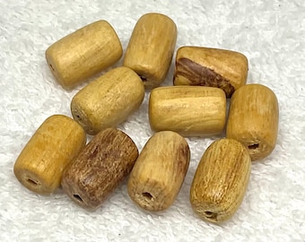 10mm x 15 mm tube palo santo beads