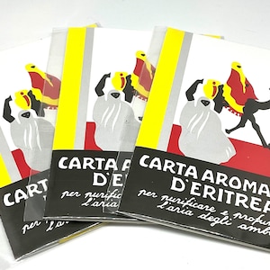 Pack of 3 x Carta Aromatica d'Eritrea (Aromatic Paper of Eritrea) Original paper incense