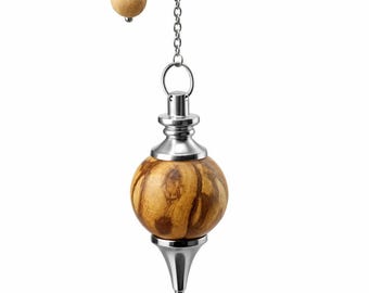 Palo Santo Pendulum – Platinum Plated, Dowsing Healing Tool