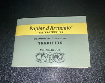 Paper incense One booklet of 36 strips papier d’arménie original scent