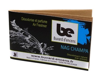 Paper incense One booklet of 36 strips Nag Champa  imported from France