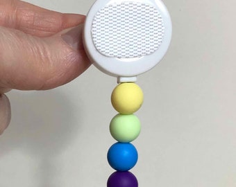 Colorful Silicone Beads Interchangeable Badge Reel Comes With A Free Topper