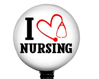 Nurse Badge Reel, Retractable Badge Holder for Nurse, Gift for Nurse, Medical Student Nurse Badge Reel, ID Card Clip, 713M-B