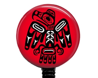 Thunderbird Badge Reel: Southwestern Native American Carabiner Clip