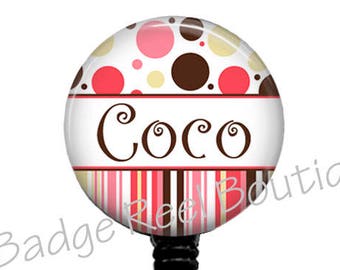 Badge Reel Personalized With Any Name, Cute Badge Reel for a Nursing Student, Retractable Badge Holder for Teacher, Name Clips - Tags, 519F