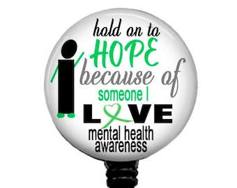 Mental Health Awareness Badge Reel: Green Ribbon Support