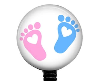 Baby Feet Badge Reel: NICU Nurse Stethoscope ID Tag Set