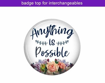 Inspiring Interchangeable Badge Reel Top ~ Hook & Loop ~ Changeable Topper ~ 809L