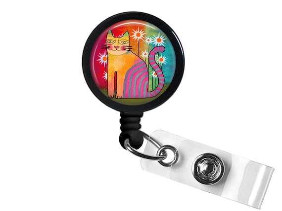 Retractable Badge Holder for Cat Lovers ID Badge Reels for Teachers Medical Students Vet X-Ray Ortho Techs Name Clips Security Tags S248