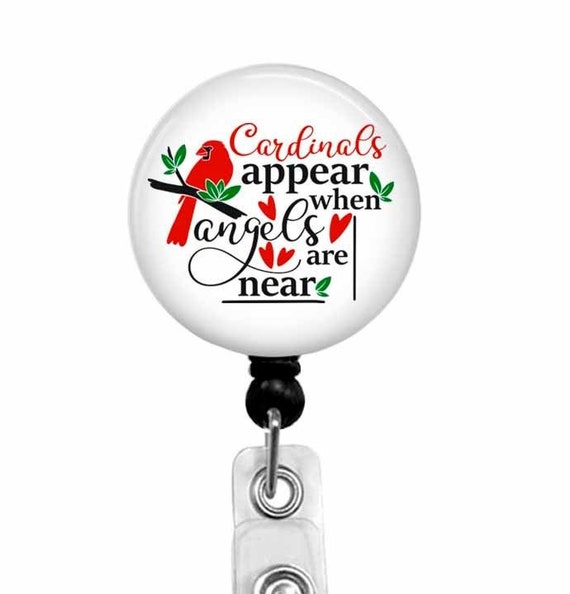 Cardinal Angels Badge Reel: Christian Faith Name Badge Holder