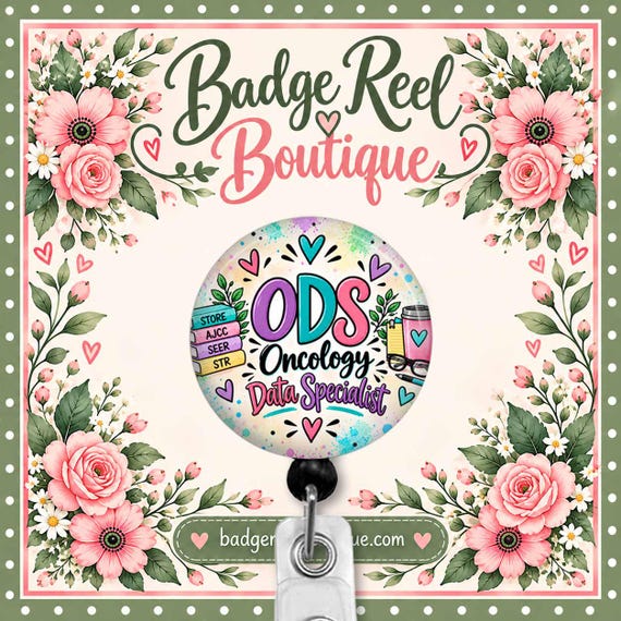 Oncology Data Specialist Badge Reel ODS Cancer Registrar Badge Holder