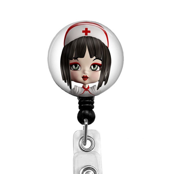 Cute Nurse Retractable Badge Reel, Steth ID Tag