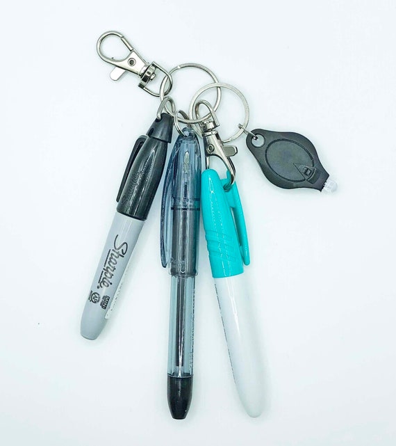 Badge Reel Accessories, Mini Sharpie, Mini Pen Keychain, Mini Dry Erase  Marker, Mini Light, Mini Marker, Nurse Badge Reel Clip-ons, Teal