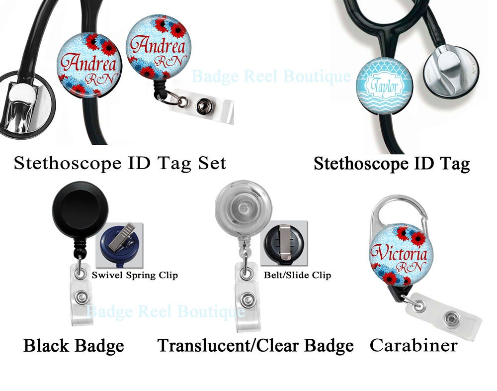 LVN Badge Reel, Personalized ID Badges for Nurses, Polka-dots, NP, BSN, Cna, Retractable Holder with Name and Title