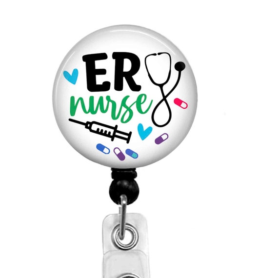 ER Nurse Retractable ID Badge Reel Holder