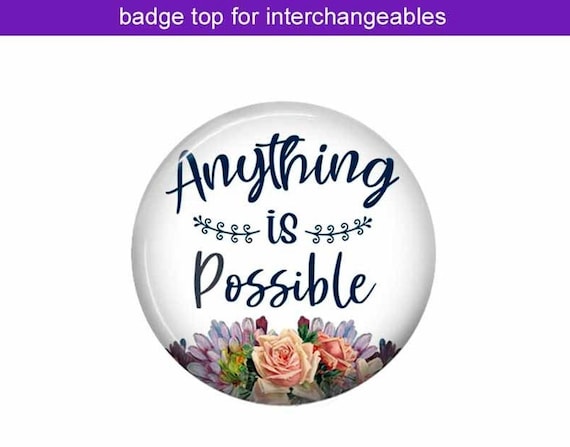 Inspiring Interchangeable Badge Reel Top ~ Hook & Loop ~ Changeable Topper ~ 809L