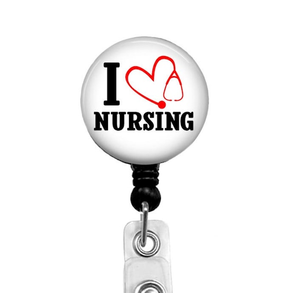 Nurse Badge Reel, Retractable Badge Holder for Nurse, Gift for Nurse, Medical Student Nurse Badge Reel, ID Card Clip, 713M-B