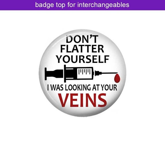 Phlebotomist Interchangeable Badge Reel Topper ~ Hook & Loop ~ Swappable Topper ~ 813L