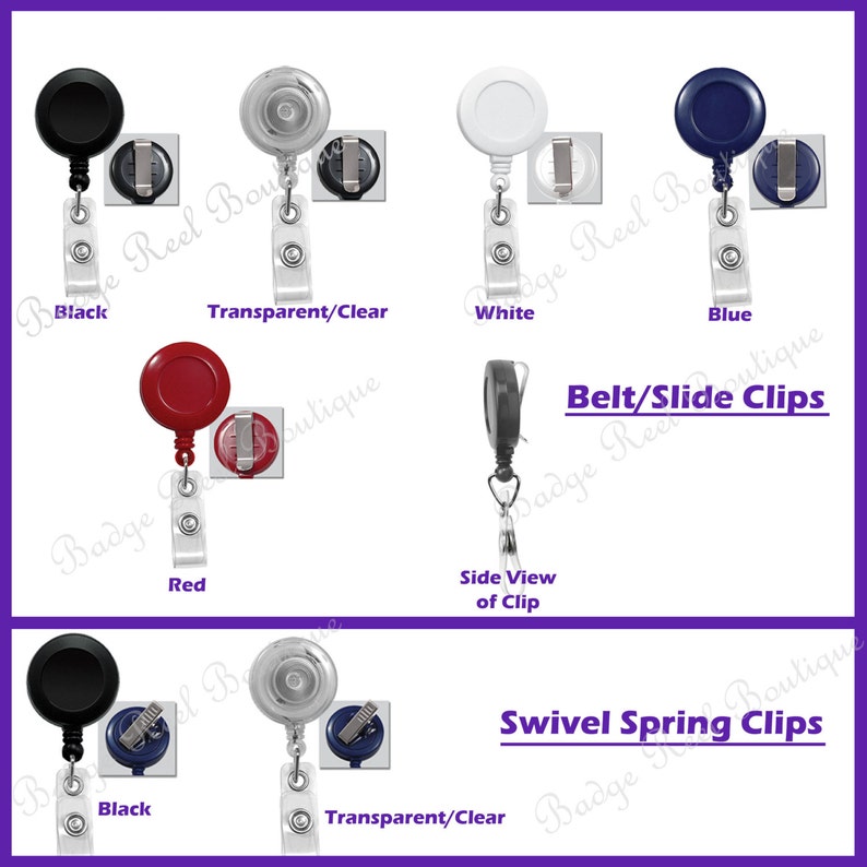 Personalized Badge Reel for Men Black & Gray Name Badge Etsy