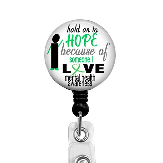 Mental Health Awareness Badge Reel: Green Ribbon Support