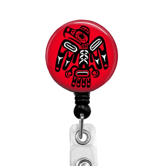 Thunderbird Badge Reel: Southwestern Native American Carabiner Clip