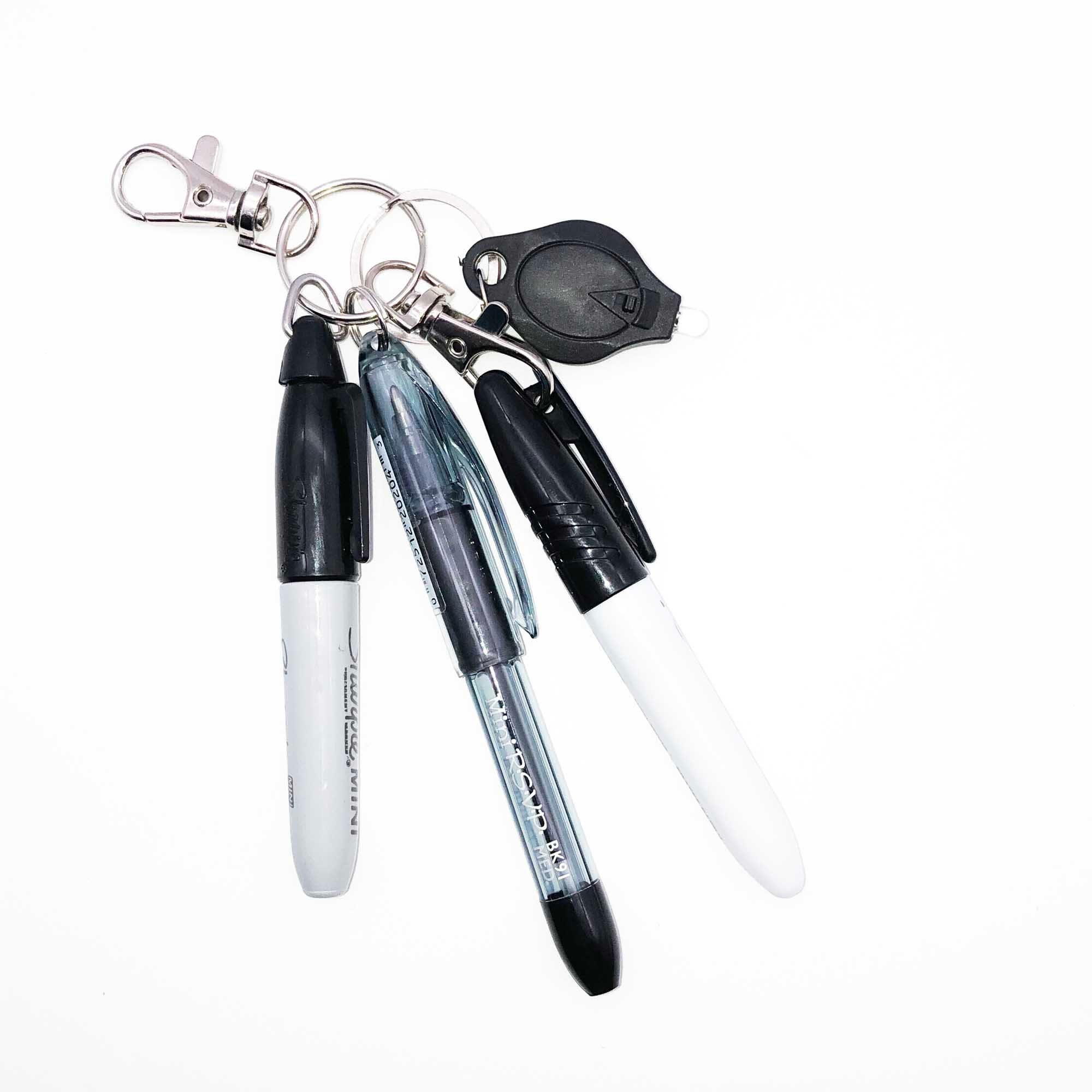 Mini Highlighter & Mini Sharpie & Mini Pen for Badge Reels, Nursing  Keychain Clip, Exchangeables Badge Reels