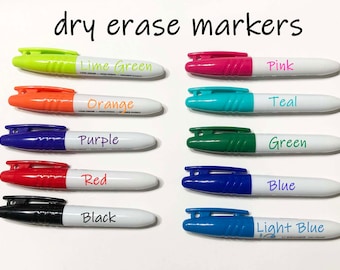 Mini Dry Erase Marker Keychain: Badge Reel Accessory - Multiple Colors