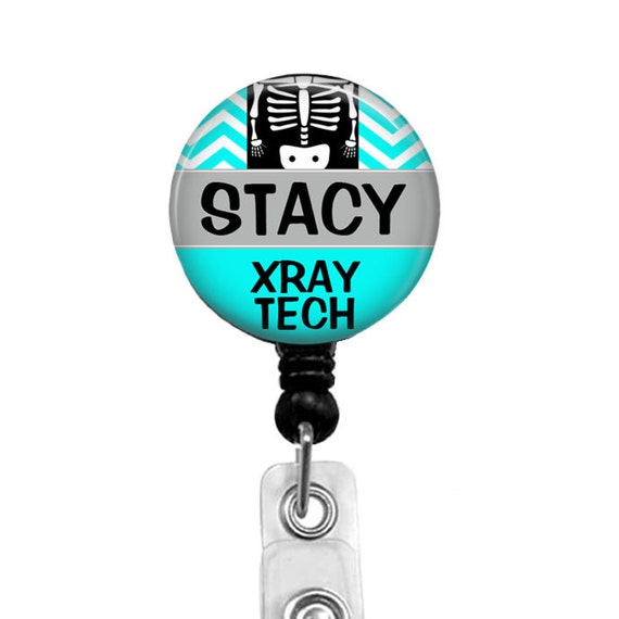 Personalized Retractable Badge Holder Xray Tech Badge Reels Etsy