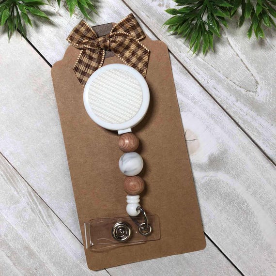 Interchangeable Badge Reel Silicone and Wood Beads